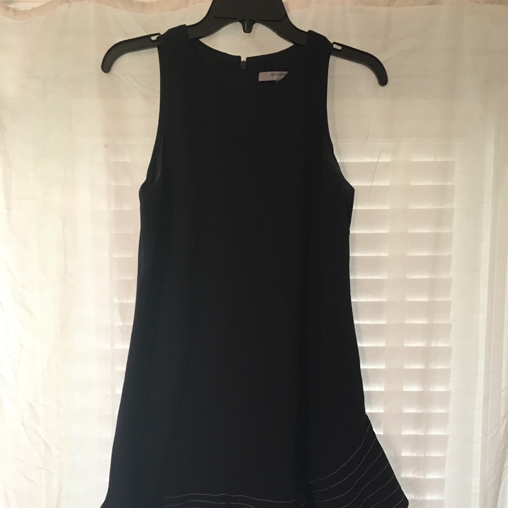 Marc New York Navy Flounce Ruffle Hem Dress 12P
